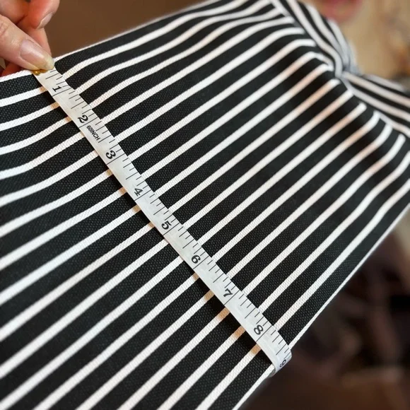 NEW, Land's End Tote, Canvas Tote, Beach Tote, Black and White Striped Tote, NWT - Picture 4 of 7